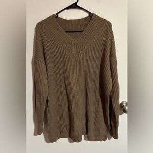 Chunky Knit V-Neck Sweater